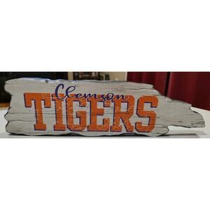 Clemson Tigers Wood Decorative Indoor Sign